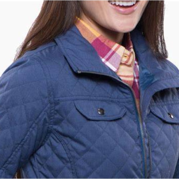 KUHL Womens Navy Brazen Jacket Size Small Quilted Blue Jacket Full Zip - Picture 3 of 15